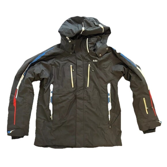 KILLY KIV1019 TOURING Black Ski Jacket PRIMALOFT Hoodie Pockets M Men Size 56 - Picture 1 of 16